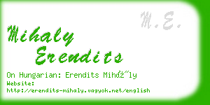 mihaly erendits business card